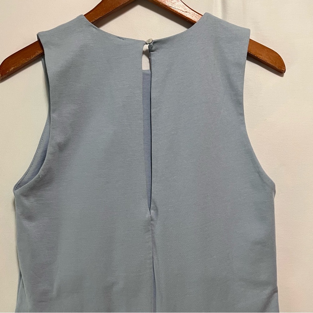 Zara Light Blue Romper L Sleeveless Minimal Chic Flowy Soft Summer - Picture 6 of 12